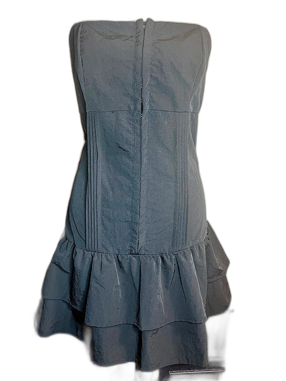 Black Strapless Ruffle Mini Dress NWT Size XL